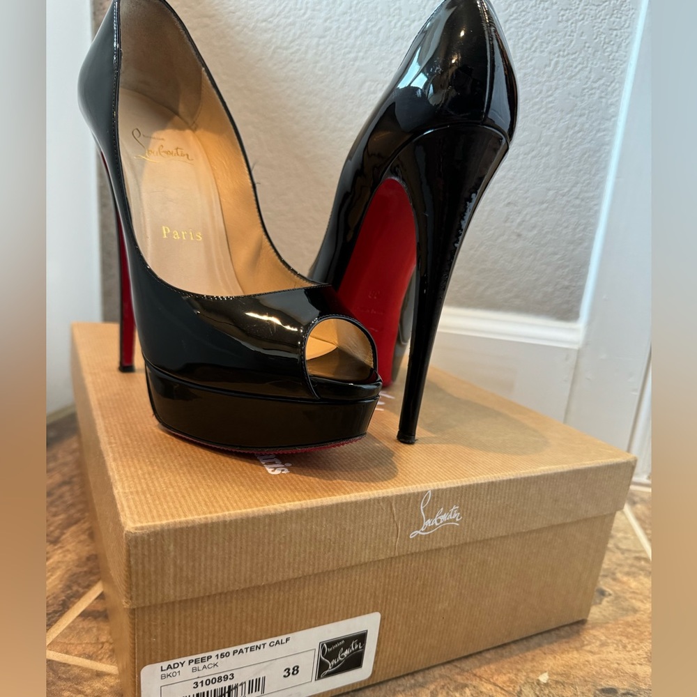 Lady peep patent calf
Excellent condition 
Size 8
